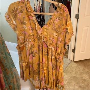 BNWT yellow spell romper!  So cute!